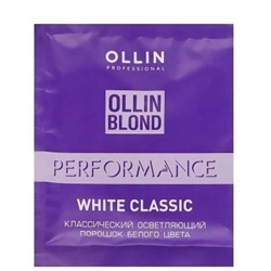 Классический осветляющий порошок белого цвета Performance OLLIN 30г