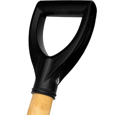 Лопата совковая, прямоугольная, L = 130 см, деревянный черенок с ручкой, Сибртех