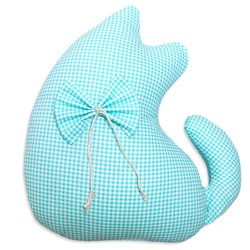 Декоративная подушка "Кошка", голубой (P.Kh-2)