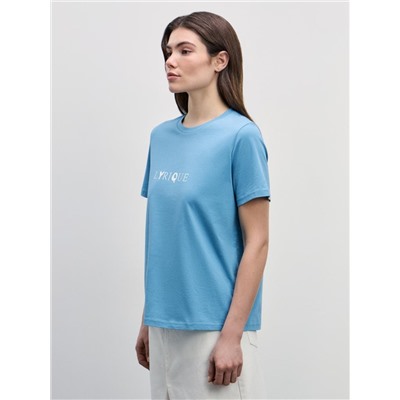 футболка женская голубой