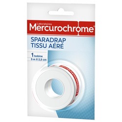 Mercurochrome Sparadrap Tissu A?r? 5 m x 2,5 cm