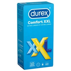 Durex Comfort XXL Extra Larges et Extra Longs 10 Pr?servatifs