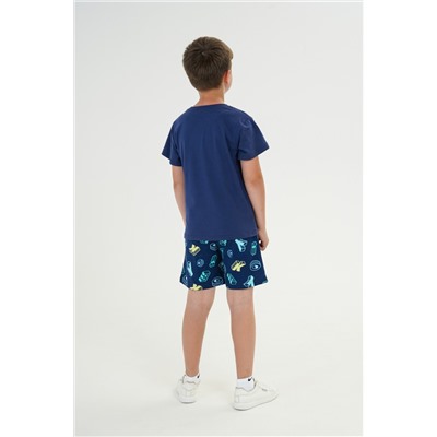 Пижама с шортами для мальчика Тинейджер Темно-синий