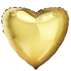 XR45СМ Шар Фольга сердце золот.45см
