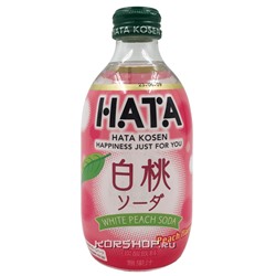 Газированный напиток со вкусом белого персика Hata Soda, Япония, 300 мл Акция
