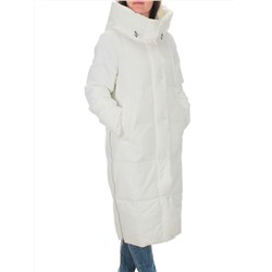 22361 WHITE Пальто зимнее женское облегченное (150 гр. холлофайбера)