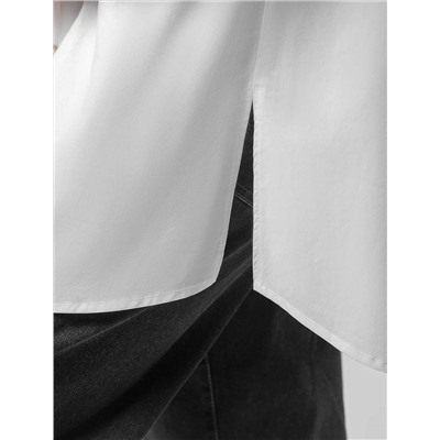 Блузка over-size из премиального хлопка-вуали