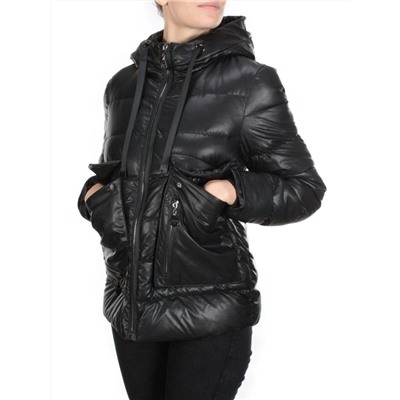 8063 BLACK Куртка демисезонная женская (130 гр. синтепон)