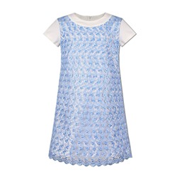 Нарядное молочное платье для девочки 82831-ДН18