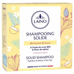 Laino Shampoing Solide Nutrition and ?clat Cheveux Secs 60 g