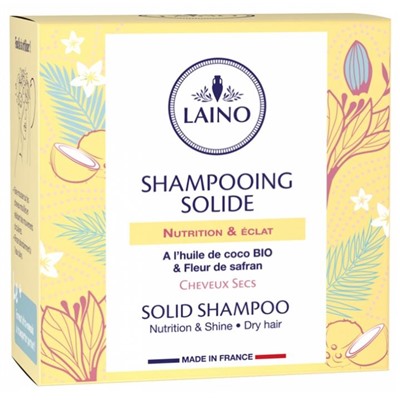 Laino Shampoing Solide Nutrition and ?clat Cheveux Secs 60 g