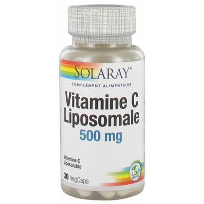 Solaray Vitamine C Liposomale 500 mg 30 Capsules V?g?tales