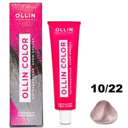 OLLIN COLOR Перманентная крем-краска для волос 10/22 светлый блондин фиолетовый 60 мл