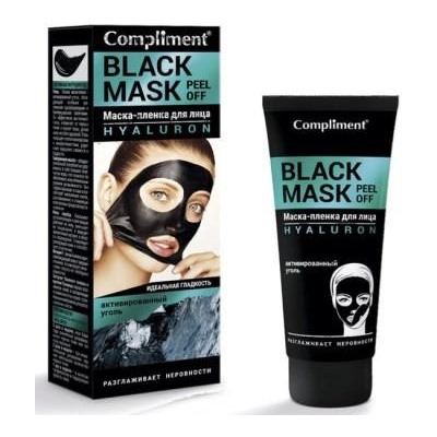 "Compliment" No problem "Black Mask" Маска-пленка для лица HYALURON 80мл.12 /912747