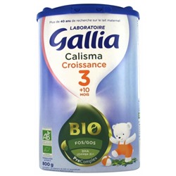 Gallia Calisma Croissance 3?me ?ge + 10 Mois Bio 800 g