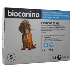 Biocanina Fiprodog 67 mg Solution Spot-On Petits Chiens 3 Pipettes de 0,67 ml