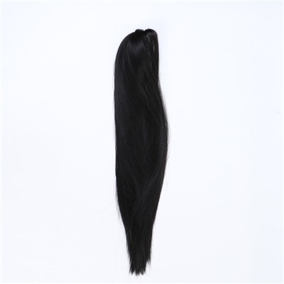 Хвост накладной, прямой волос, на крабе, 60 см, 100 гр, цвет чёрный(#SHT3)
