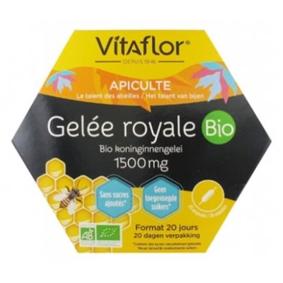 Vitaflor Gel?e Royale 1500 mg Bio 20 Ampoules