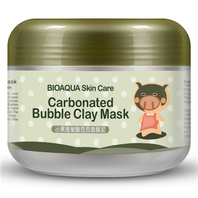 Кислородная маска с глиной Bioaqua Little black pig bubble mask mud 100g 0511