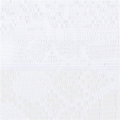 Тюль на кухню без шторной ленты, 170х167 см, цвет белый, 100% полиэстер