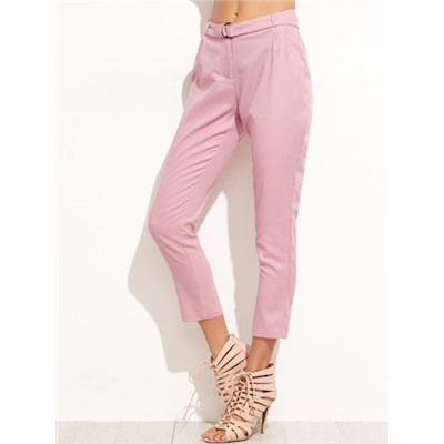 Розовые модные облегающие брюки