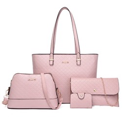 Набор сумок из 4 предметов, арт А65, цвет:розовый