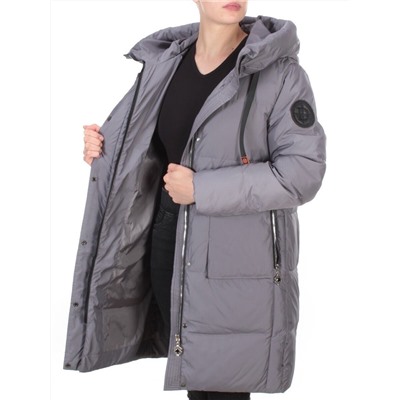 8966 GRAY  Пальто зимнее женское CLOUD LAG CAT (200 гр. холлофайбер)