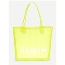 Модная прозрачная сумка с принтом SHEIN