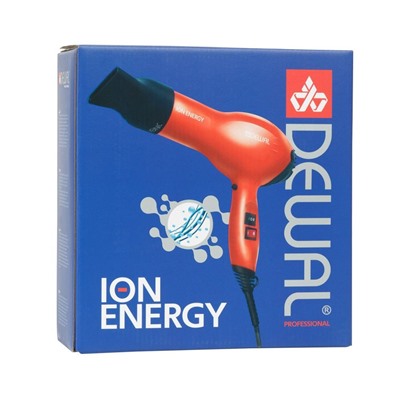 Dewal Профессиональный фен для волос / ION Energy 03-8800 Red, красный, 2000 Вт