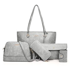 Набор сумок из 5 предметов, арт А31 цвет: серый