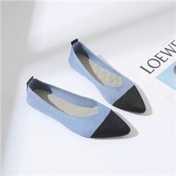 Туфли женские, арт ОБ122, цвет: синяя строчка