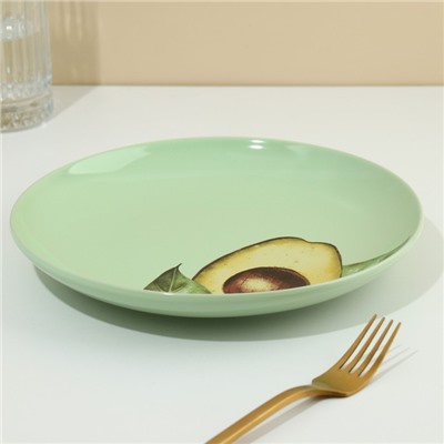 Тарелка «Авокадо» зеленая, 22,5 см