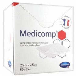 Hartmann Medicomp Compresses en Non-Tiss? St?riles 7,5 x 7,5 cm 50 x 2 Pcs