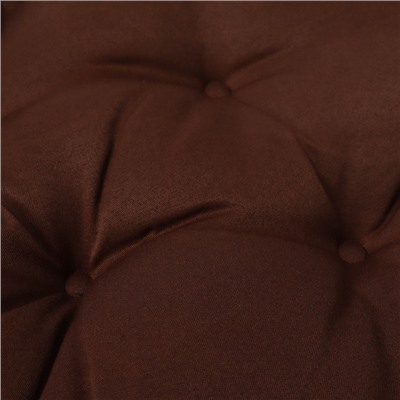 Подушка круглая на кресло непромокаемая D60 см, цвет коричневый грета 20%, полиэстер 80%