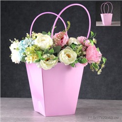 Пакет для цветов 17х11,5х20см / LH527-39 /уп 10/400/розовый