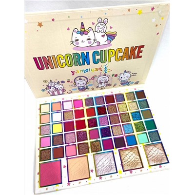 Палитра теней+хайлайтеры Unicorn Cupcake 55 цветов