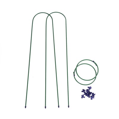 Шпалера, 135 × 30 × 1 см, металл, зелёная, «Ракета Клевер»