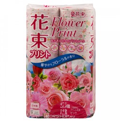 Туалетная бумага Flower Print Marutomi (2 слоя), Япония