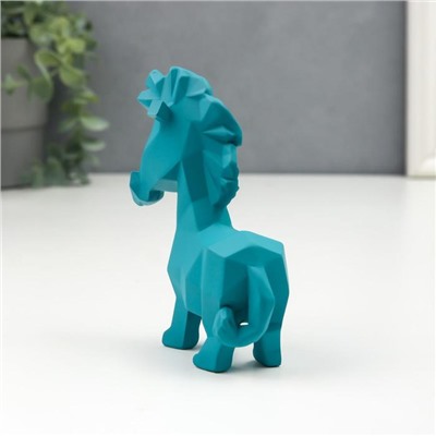 Сувенир полистоун 3D "Конёк-горбунок" голубой 12х3,5х9,5 см