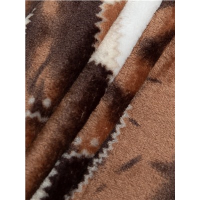 Плед фланель Absolute "Бамбук", коричневый, белый (tr-201191-gr)