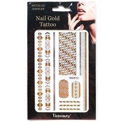Золотой стикер для ногтей и рук «Gold Tattoo»