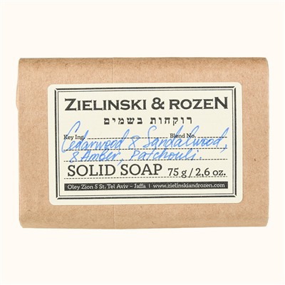 Парфюмированное мыло Zielinski & Rozen Cedarwood & Sandalwood & Amber, Patchouli 75гр