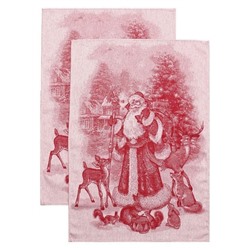 Полотенце жаккардовое Премиум "Дед Мороз"-красн. 50*70 см.