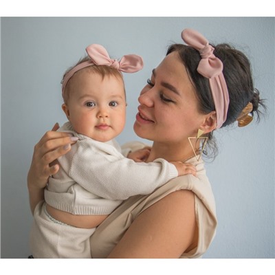 Набор повязок для мамы и дочки Baby of nature: pink