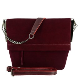 Женская замшевая сумка 350-1 WINE RED