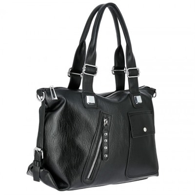 Женская кожаная сумка 605-1 BLACK