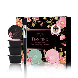 Tian Ting - набор для мультимаскинга Floral 3-Step Color Clay состоит из 3 видов масок по 3 баночки каждого вида