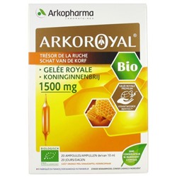 Arkopharma Arko Royal Tr?sor de la Ruche Gel?e Royale 1500 mg Bio 20 Ampoules