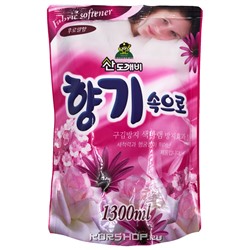 Кондиционер для белья "Цветочный" Soft Aroma Sandokkaebi, Корея, 1300 мл Акция
