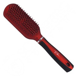 Milen Classic Расческа для волос продувная 330-1212199, пластиковые штифты, 7 рядов, прорезиненная ручка, L 240 мм